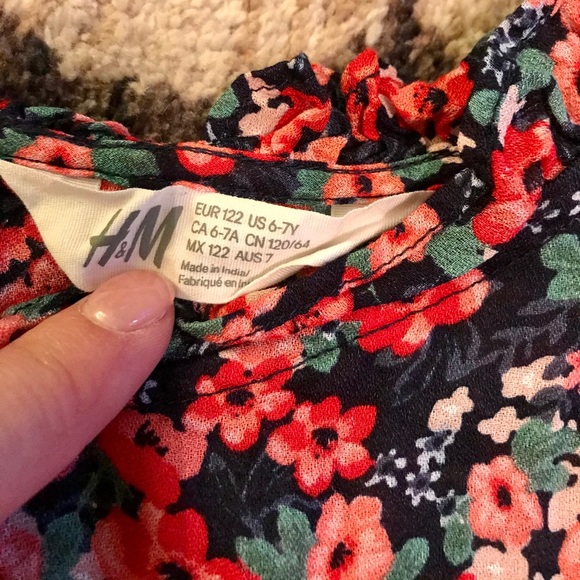 Navy Floral Top/Dress - Picture 2 of 3